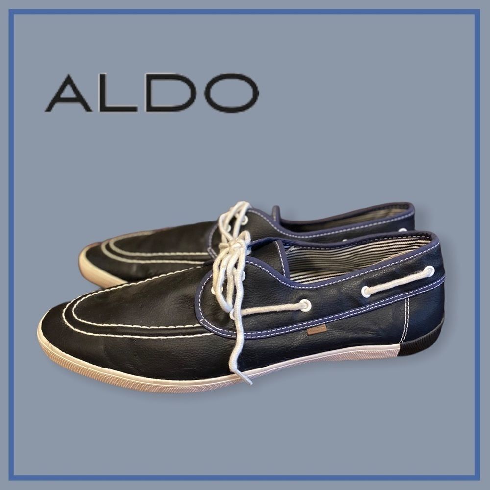 Aldo Men's Navy Blue Boat Shoes Loafers 46 13
